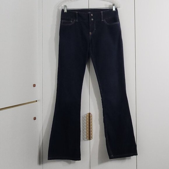 Abercrombie & Fitch Corduroy Pants Womens Size 2 Blue Bootcut 100% Cotton - Picture 1 of 7